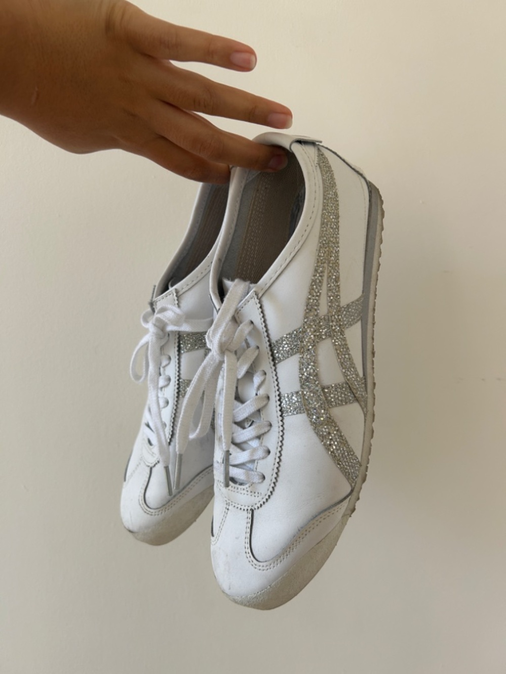 Onitsuka Tiger White Mexico 66 Sneaker Silver Stripes